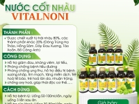 Nước cốt nhàu trị bệnh gì? Giải mã tác dụng nước cốt trái nhàu Vitalnoni với tiểu đường, huyết áp, xương khớp