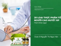 20 Loại Thực phẩm tốt cho người Cao Huyết Áp