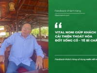 Vital Noni giúp khách hàng cải thiện Thoát hóa đốt sống cổ - tê bì chân tay