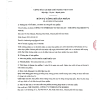 TRÁI NHÀU KHÔ HỮU CƠ VITALNONI
Hộp 500g