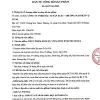  VITALNONI ENZYME 10PLUS
 Hộp 30 gói x 30ml/gói