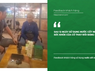 Sau 12 ngày sử dụng nước cốt nhàu Vital, sức khỏe của cô đã thay đổi đáng kinh ngạc