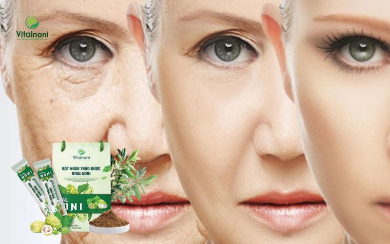 Bột Nhàu chống lão hóa da