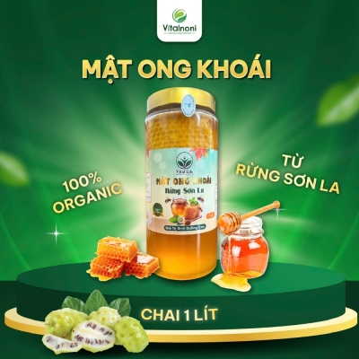 MẬT ONG KHOÁI NGUYÊN SÁP - RỪNG SƠN LA chai 1 lít