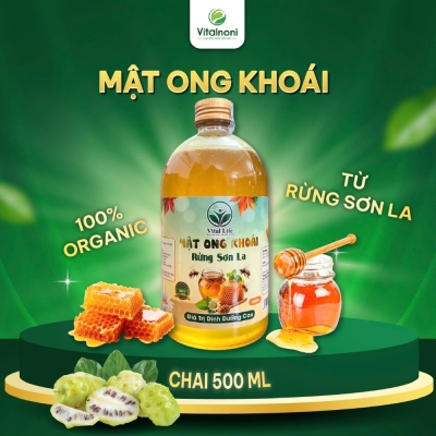 MẬT ONG KHOÁI - RỪNG SƠN LA chai 500ml