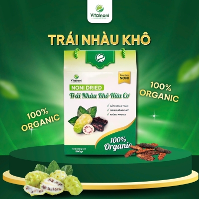 TRÁI NHÀU KHÔ HỮU CƠ CAO CẤP 500g 