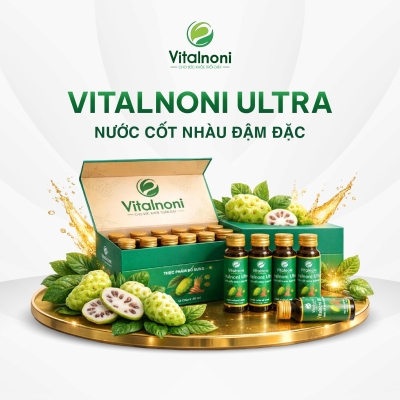 VITALNONI ULTRA 
NƯỚC CỐT NHÀU ĐẬM ĐẶC
Hộp 10 chai x 50ml/chai
