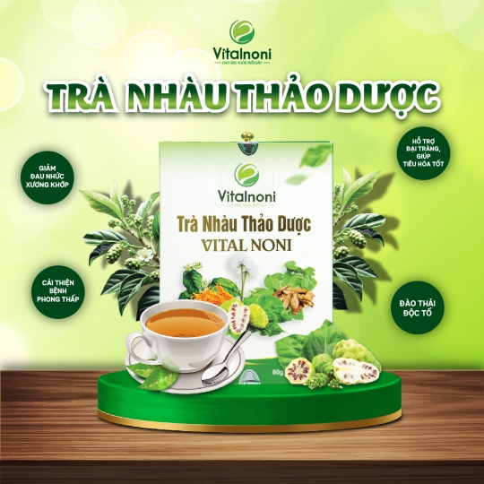Trà Nhàu thảo dược Vital bổ sung các thảo dược quý