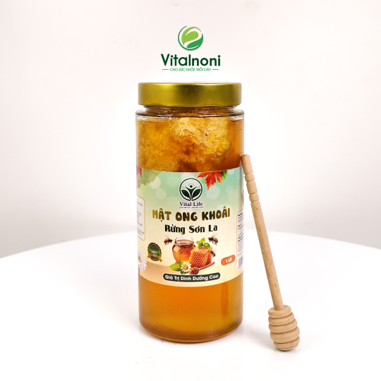 MẬT ONG KHOÁI KHÔNG SÁP
Chai 1 lít