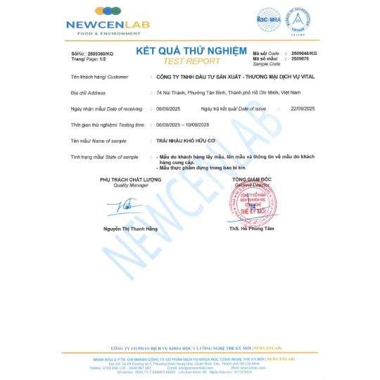 TRÁI NHÀU KHÔ HỮU CƠ CAO CẤP 500g 