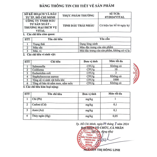 TINH DẦU NHÀU VITAL
CHIẾT XUẤT CO2 SIÊU TỚI HẠN
Chai 20ml