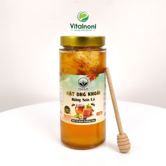 MẬT ONG KHOÁI NGUYÊN SÁP - RỪNG SƠN LA chai 1 lít