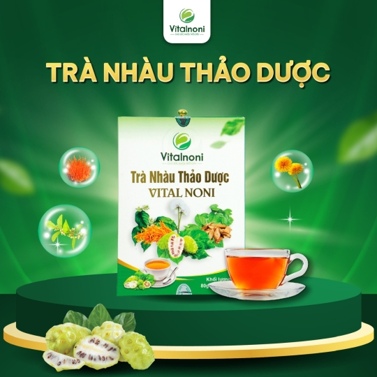 TRÀ NHÀU THẢO DƯỢC VITALNONI
Hộp 20 gói x 4gr/gói