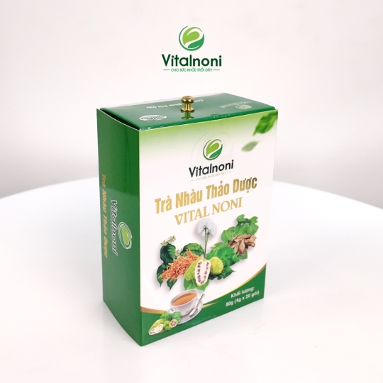 TRÀ NHÀU THẢO DƯỢC VITALNONI
Hộp 20 gói x 4gr/gói