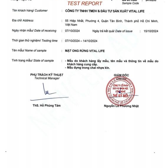 MẬT ONG KHOÁI KHÔNG SÁP
Chai 1 lít